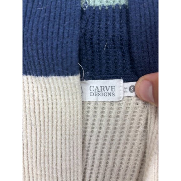 Carve Designs Durango Cardigan Women's Small Striped Open Front Hooded - Picture 2 of 7